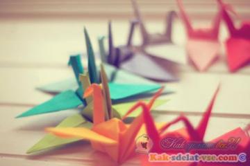 Оригами журавлик — пошаговая инструкция для начинающих
